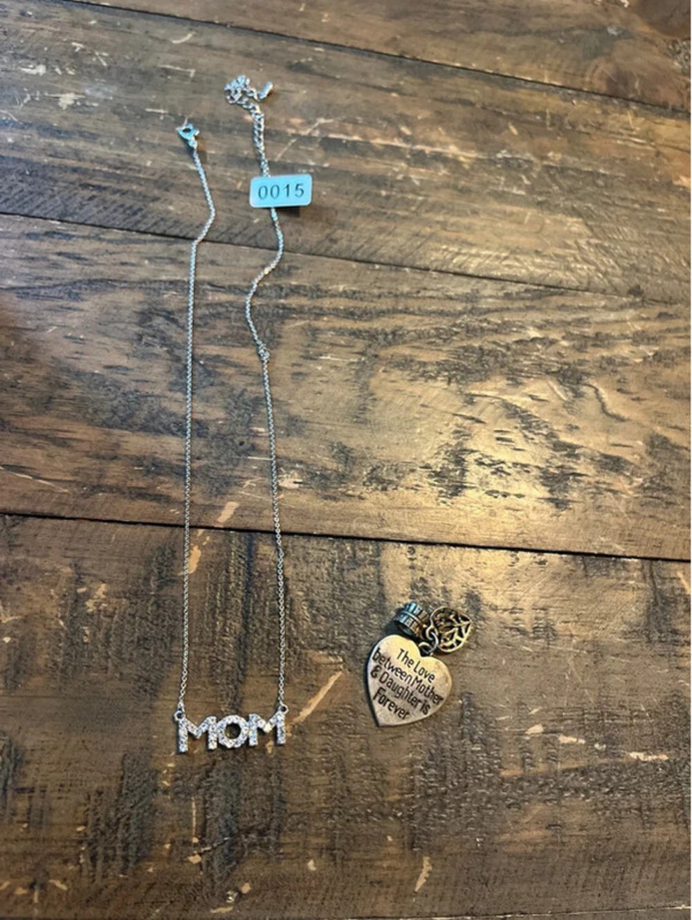 Mother & Daughter Jewelry Bundle | "MOM" Necklace & Heart Pendant Charms